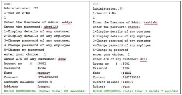 details of two customers